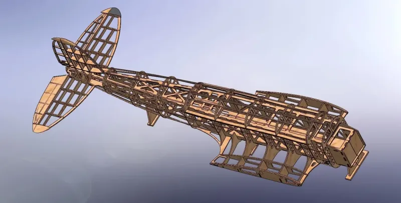 Preview: 1/8 Heinkel He 70 Blitz Lasercut Baukasten